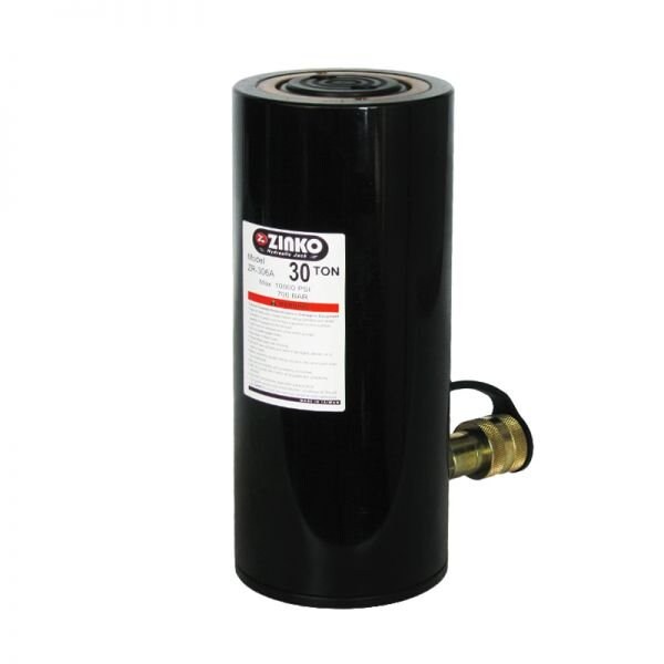 Zinko ZR-306A Single Acting Cylinder, Aluminum, 30 ton, 6in Stroke Min. Height 10.79in 21A-306 - main